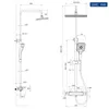 Auralum Duschsystem mit Thermostat und Glasablage, Produktbild-Vorschau 14