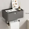 Toilettenpapierhalter Grau zur Wandmontage, Klopapierhalter Produktbild-Vorschau 8