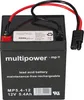 Multipower Blei Akku Gel AGM Technik 12V 5,4Ah mit Stecker Produktbild-Vorschau 2