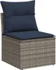 vidaXL 8-teiliges Gartensofa-Set mit Kissen, grau, Produktbild-Vorschau 7