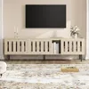 Merax Meuble TV minimaliste avec 3 portes et 4 Voir les images du produit 2