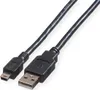 ROLINE Cavo USB 2.0, Tipo A - Mini a 5 pin, Schwarz, 0,8 m Anteprima dell’immagine prodotto 1