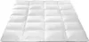 A white duvet or comforter is laid out flat on a white background. Produktbild-Vorschau