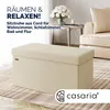 CASARIA® Sitzbank mit Stauraum Beige Cord Faltbar Sitzbank Produktbild-Vorschau 2