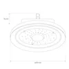 A technical drawing of a high bay industrial LED light fixture with dimensions indicated. Náhľad obrázku produktu