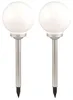 2er Set LED Solarkugel Steckleuchten, H 62 cm Produktbild-Vorschau 2