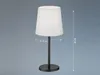 Tischlampe - Schwarz - Weiß - Metall - Stoff - H 30 cm Produktbild-Vorschau 4