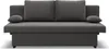 A gray sofa with two large back cushions and two small side cushions, shown from the front. Produktbild-Vorschau
