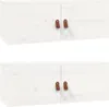 vidaXL Wandschränke 2 Stk. Weiß 80x30x30 cm Massivholz Produktbild-Vorschau 1
