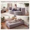 COSTWAY Schlafsofa, Boneless Sofa Bett mit 2 Bequemen Produktbild-Vorschau 4