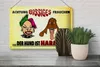 Blechschild Spruch 30x20cm Achtung bissiges Frauchen Hund Produktbild-Vorschau 4