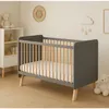 Baby-Delux Babybett Kinderbett 60x120 Lou grau Kiefernholz Produktbild-Vorschau 1