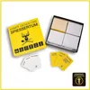 A board game box and cards are displayed on a white background. Produktbild-Vorschau