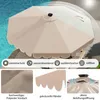 Parasol ogrodowy COSTWAY 300 cm z oświetleniem LED, 8 Podgląd zdjęcia produktu 4