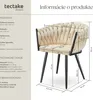 krzesło do jadalni tectake® Set Astano tapicerowane, z Podgląd zdjęcia produktu 23