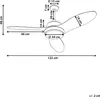 BELIANI Deckenventilator mit Licht Braun Metall mit Produktbild-Vorschau 3