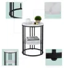 Table d'appoint Relaxdays aspect marbre, 2 étagères, pour Voir les images du produit 6