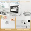HOMCOM Mini Geschirrspüler Freistehend Tischgeschirrspüler Produktbild-Vorschau 6
