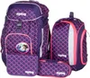 A set of purple and pink mermaid-scale patterned school bags and pencil cases. Náhled obrázku produktu