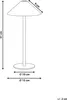 BELIANI LED-Tischlampe Weiß Metall Kabellos Wiederaufladbar Produktbild-Vorschau 3