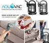 Collage of images showing a spot cleaner in use on a sofa, with close-ups of the cleaning head and the product itself. Náhled obrázku produktu