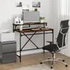 vidaXL Stôl z dymového duba 100x50x90 cm materiál drevo a Náhľad obrázku produktu 2