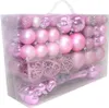 101 Set Weihnachtskugeln Rosa mit Spitze und Metallhaken Produktbild-Vorschau 1
