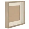 A 3D box picture frame with a cream-colored mat and a brown insert. Produktbild-Vorschau
