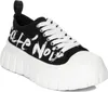 Damen Freizeit Sneaker DG9320 geschnürt Stoff Schwarz 4 cm Produktbild-Vorschau 2