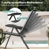 COSTWAY 2er Set Gartenstühle, Klappstühle mit 7-Fach Produktbild-Vorschau 4