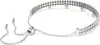 A silver bracelet with cubic zirconia stones is displayed on a white background. Produktbild-Vorschau