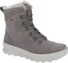 A single gray boot with fur lining and white soles is shown against a white background. Produktbild-Vorschau