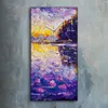 Wohnzimmer-Bild Leinwand Uhr Geräuschlos 30x60 Malerei Produktbild-Vorschau 2