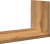 A close-up view of two wooden shelves forming an L-shape, against a white background. Anteprima dell’immagine prodotto