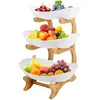 3 Etagen Etagere Obst Kuchen Snacks für Familie Party Produktbild-Vorschau 2