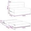 vidaXL Klappsofa Bett Creme 70 x 72 x 60 cm Stoff Produktbild-Vorschau 8