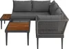 home24 Loungeset - 3-teilig - Stahl / Polyester - Anthrazit Produktbild-Vorschau 3