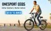 A man is riding an electric bicycle on a paved path near a body of water, with other people in the background. Produktbild-Vorschau