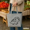 Huuraa Filzshopper Triceratops Dinosaurier 22 Liter Grey Produktbild-Vorschau 2