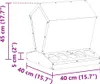 vidaXL Krmítko pro kuřata stříbrné 40 x 40 x 45 cm Náhled obrázku produktu 7