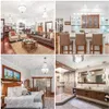 A collage of four interior design images showcasing different rooms in a house. Produktbild-Vorschau