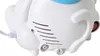 A close-up view of the side and bottom of a white inhaler with a blue top. Produktbild-Vorschau