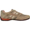 A side view of a single beige and orange men's sneaker against a white background. Produktbild-Vorschau