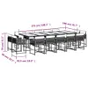 15-tlg. Garten-Essgruppe mit Kissen Schwarz Poly Rattan Produktbild-Vorschau 5