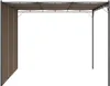 vidaXL Gartenpavillon mit Seitenvorhang 3x3x2,25 m Taupe Produktbild-Vorschau 3