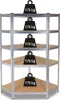 Regał narożny magazynowy metalowy 180 x 90 x 30 cm 5 półek Produktbild-Vorschau 3