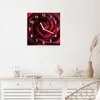 Wanduhr aus Glas mit Motiv Rose Makroaufnahme- 30 x 30 cm - Produktbild-Vorschau 3