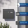 BASI - Briefkasten - BK 360M - Stahl matt anthrazit - Produktbild-Vorschau 3