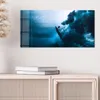 DEQORI Glasbild Echtglas 60x30 cm 'Surfer taucht Produktbild-Vorschau 4