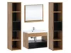 A bathroom vanity set with a sink, mirror, and two shelving units, presented against a white background. Náhľad obrázku produktu